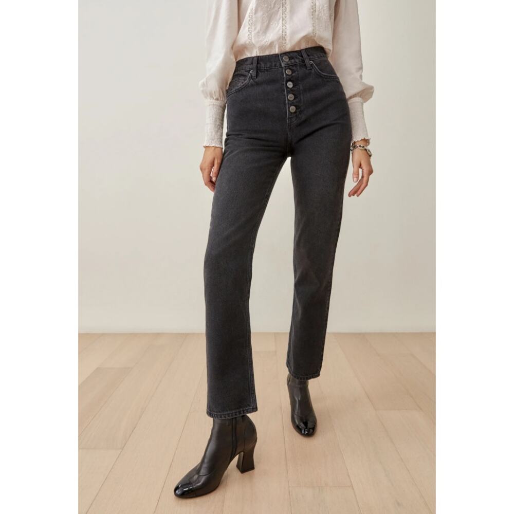 Reformation Cynthia High Rise Straight Jeans in Seattle Womans 26